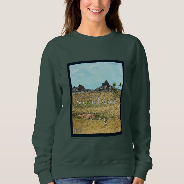 Sweatshirt Les Terres des Prairies du Dakota du Sud (Devant)