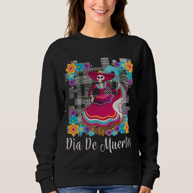 Sweatshirt Les vacances des femmes de Dia de Muertos (jour (Devant)