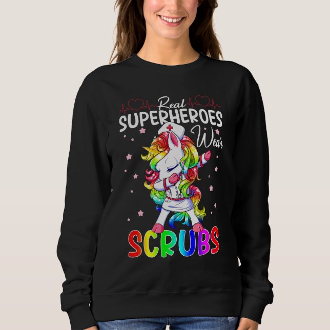 Sweatshirt Les vrais super-héros portent des échauffourées In (Devant)