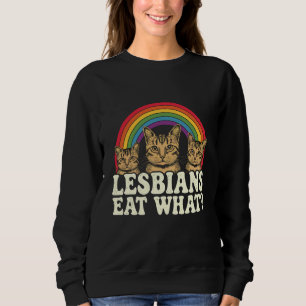 Sweatshirt Lesbiennes mangent quoi Meme vintage de la fierté