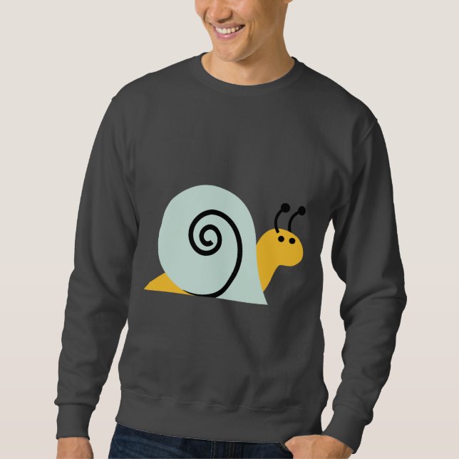 Sweatshirt L'escargot Slugs l'animal mignon de bande dessinée (Devant)