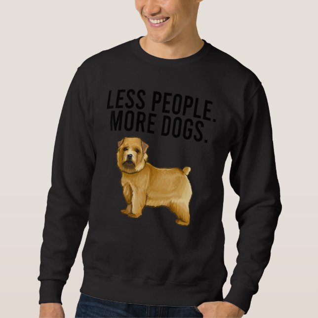 Sweatshirt Less People More Dogs Norwich Terrier Introvert (Devant)