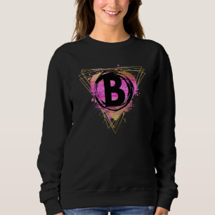 SWEATSHIRT LETTRE B MONOGRAPHIQUE INITIALE PERSONNALISÉE