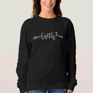 Sweatshirt Lettre croisée de foi et les croyances Jésus Relig