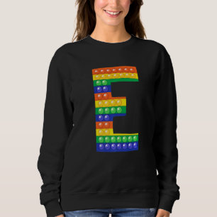 Sweatshirt LETTRE E MAJUSCULE Alphabet FICHIER Pop It Matchin
