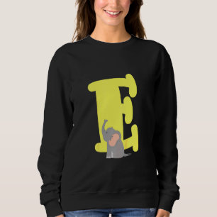 Sweatshirt LETTRE MAJUSCULE ENFANTS E Alphabet Éléphant migno