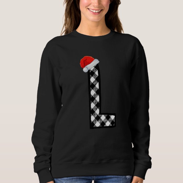 Sweatshirt LETTRE MAJUSCULE PLAT L Père Noël MONOGRAPHE Noël (Devant)