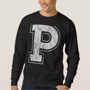 SWEATSHIRT LETTRE P MAJUSCULE MONOGRAPHIQUE INITIAL