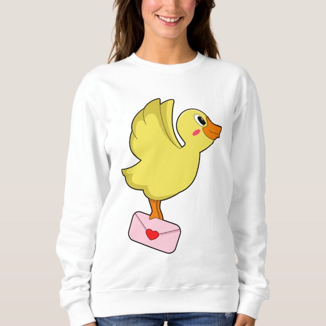 SWEATSHIRT LETTRE PORTEFEUILLE DE CANARD (Devant)