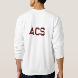 Sweatshirt Lettres de sport d'école Marron et Blanc