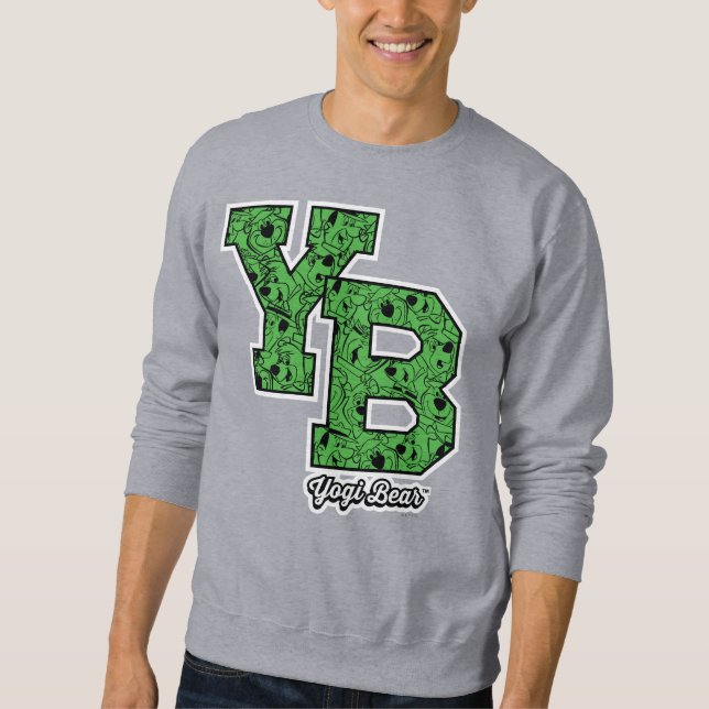 Sweatshirt Lettres de Varsité à motifs de l'ours de Yogi (Devant)