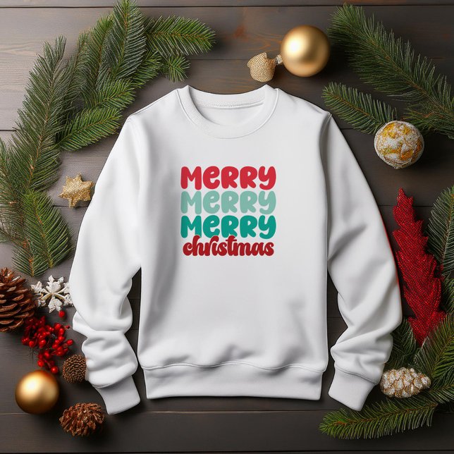 Sweatshirt Lettres Gras de Noël Très Joyeuses (Créateur téléchargé)