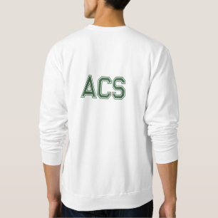 Sweatshirt Lettres universitaires de l'école verte et blanche