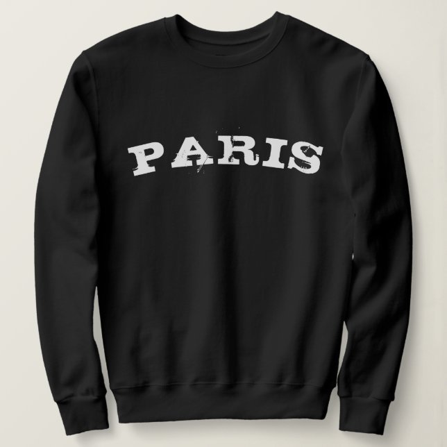 Sweatshirt Lettres Vintages cool France Paris  (Design devant)