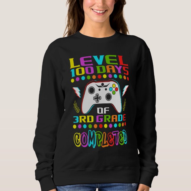 Sweatshirt Level 100 Days Of 3rd Grade Primary School Game Co (Devant)