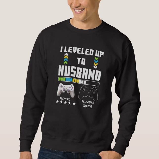 Sweatshirt Leveled Up To Husband Gaming Controller Couple Gam (Devant)