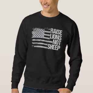 Sweatshirt Lever Lions Not Sheep - Patriote Américain - Patri
