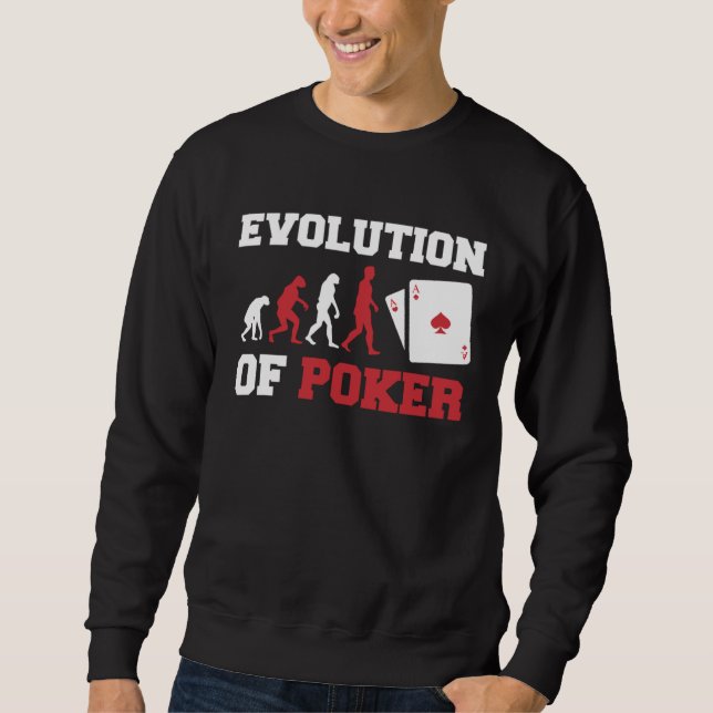 Sweatshirt L'évolution des As de poche du poker (Devant)
