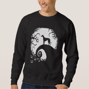 Sweatshirt Lévrier Halloween sous la lumière de la lune Chien