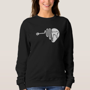 Sweatshirt Lévrier russe Patte de chien Battement de coeur Pr
