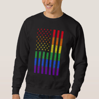 Sweatshirt Lgbt American Flag Pride Rainbow Gay Lesbian Bisex