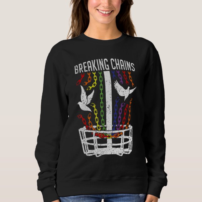 Sweatshirt Lgbt Gay pride Mois Disque Golf Player Brise Cha (Devant)