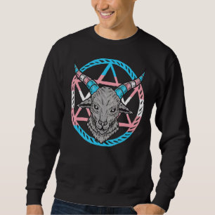 Sweatshirt Lgbt Pentagram Goat Goth Trasngender