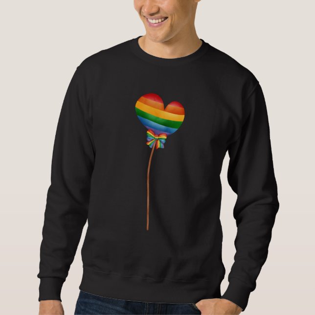 Sweatshirt LGBTQ Ballon Pride Month 2023 Rainbow Gay Pride Pa (Devant)