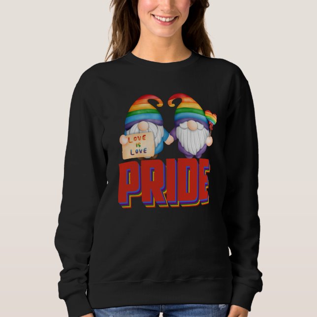 Sweatshirt LGBTQ Gnome Pride Month 2023 Rainbow Gay Pride Par (Devant)