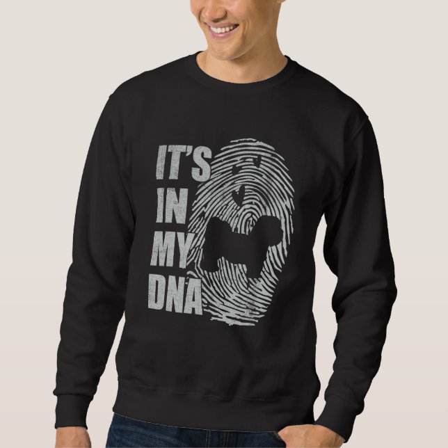 Sweatshirt Lhasa Apso DNA Dog Mom Dad Dog (Devant)