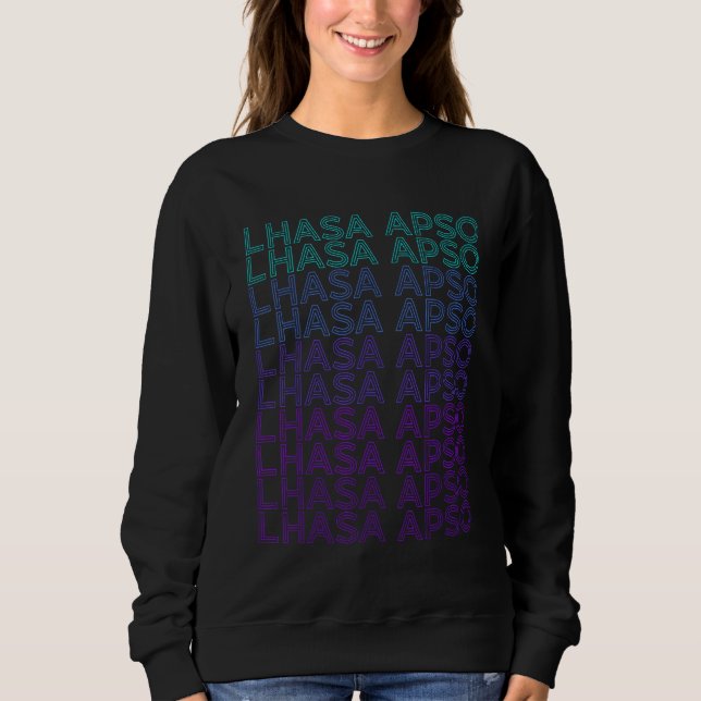 Sweatshirt Lhasa Apso Dog Retro (Devant)