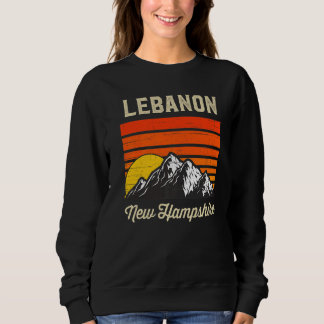 Sweatshirt Liban New Hampshire Hometown City State Retro Us