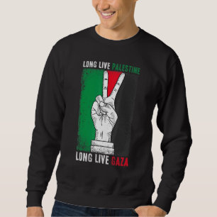 Sweatshirt Libérez La Palestine Avec Le Drapeau De Gaza Vive