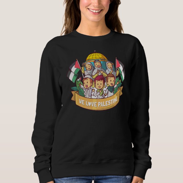 Sweatshirt Libérez La Palestine Drapeau Arabe Droits De L'Hom (Devant)