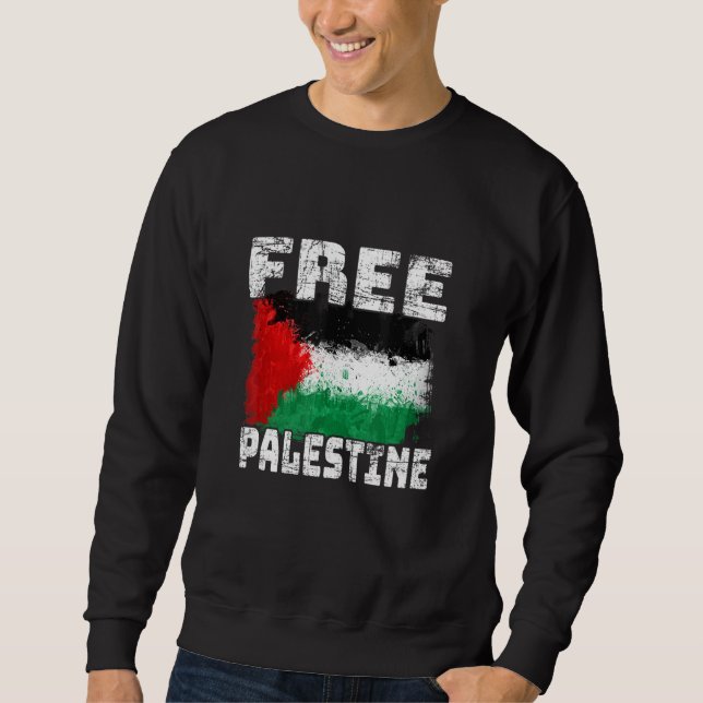 Sweatshirt Libérez la Palestine Libérez la Palestine Drapeau  (Devant)