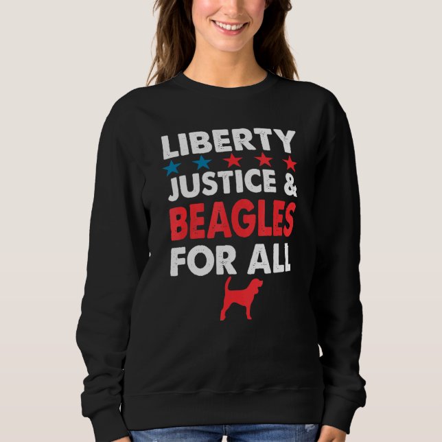 Sweatshirt Liberté Justice Et Beagles Pour Tous (Devant)