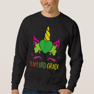 Sweatshirt Licorne Mignonne Premier Jour De 3e Année Heureux 