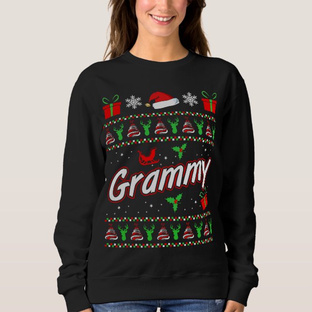 Sweatshirt L'idée de cadeau de Noël de Womens Grammy (Devant)