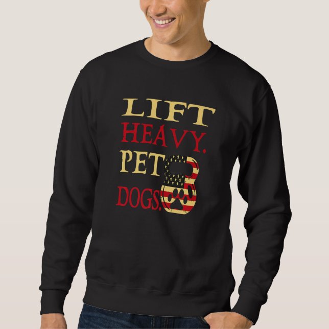 Sweatshirt Lift Heavy Pet Dogs American Bodybuilding Kettlebe (Devant)
