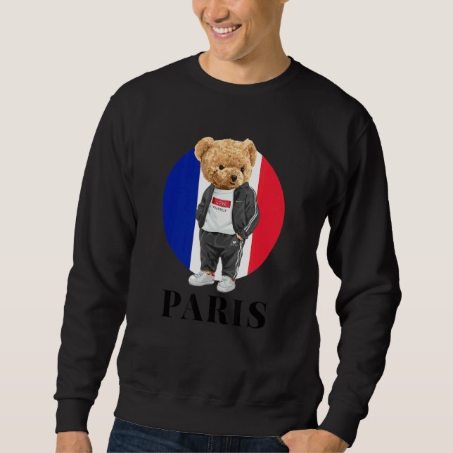 Sweatshirt L'Illustration Paris Teddy Bear Avec F (Devant)