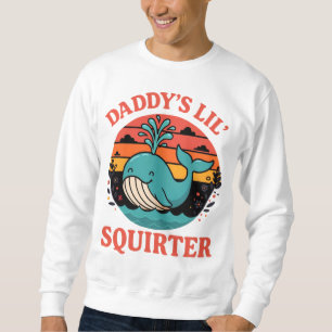 Sweatshirt L'illustration rétro de Baleine de la petite pisse