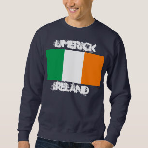 Sweatshirt Limerick, Irlande avec drapeau irlandais