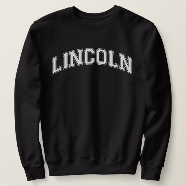 Sweatshirt LINCOLN University Style Sweater America College (Design devant)