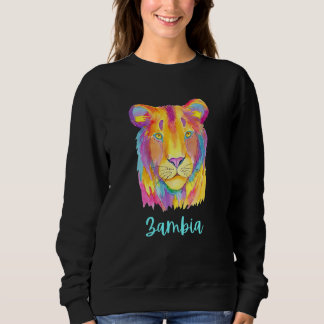 Sweatshirt Lion africain de Zambie faune et nature