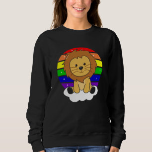 Sweatshirt Lion arc-en-ciel Lions doux pour les enfants Preda