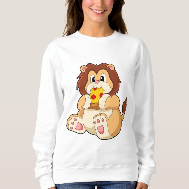 Sweatshirt Lion avec morceau de Salami Pizza.PNG (Devant)