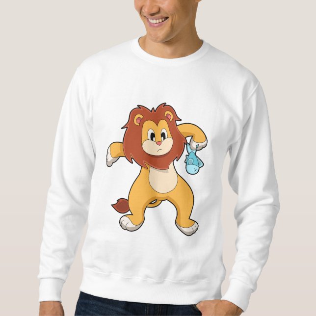 Sweatshirt Lion avec poisson (Devant)