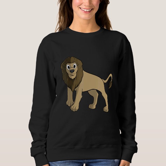 Sweatshirt Lion Big Cat Zoo Wilderness Safari (Devant)