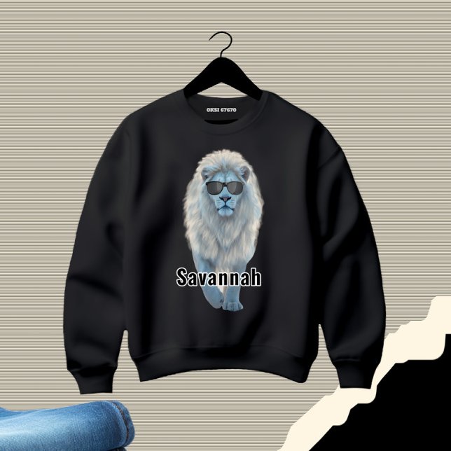 Sweatshirt Lion blanc (Créateur téléchargé)