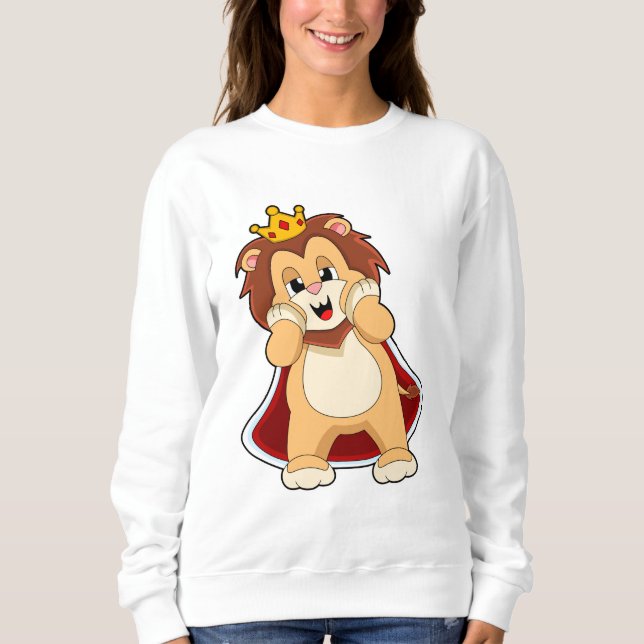 Sweatshirt Lion comme roi avec Couronne.PNG (Devant)